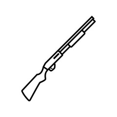 Shotgun icon vector. Rifle illustration sign. weapon symbol. Hunting logo.