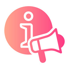 Megaphone  gradient icon
