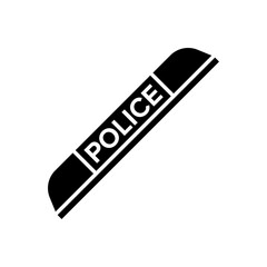 Police car icon vector. Police lights illustration sign. Police symbol or logo.