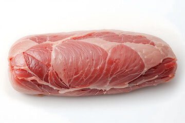 Raw Pork Loin Isolated on White Background &ndash; Fresh Meat Cut