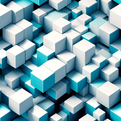 Modern 3D Cubes Abstract Background