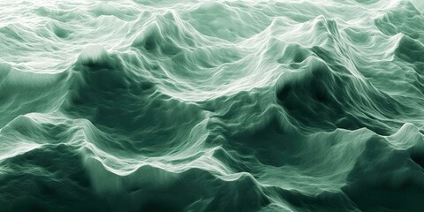 Obraz premium A mesmerizing representation of ocean waves, showcasing their dynamic movements and textures, highlighting the contrast between water and light in a captivating abstract composition.