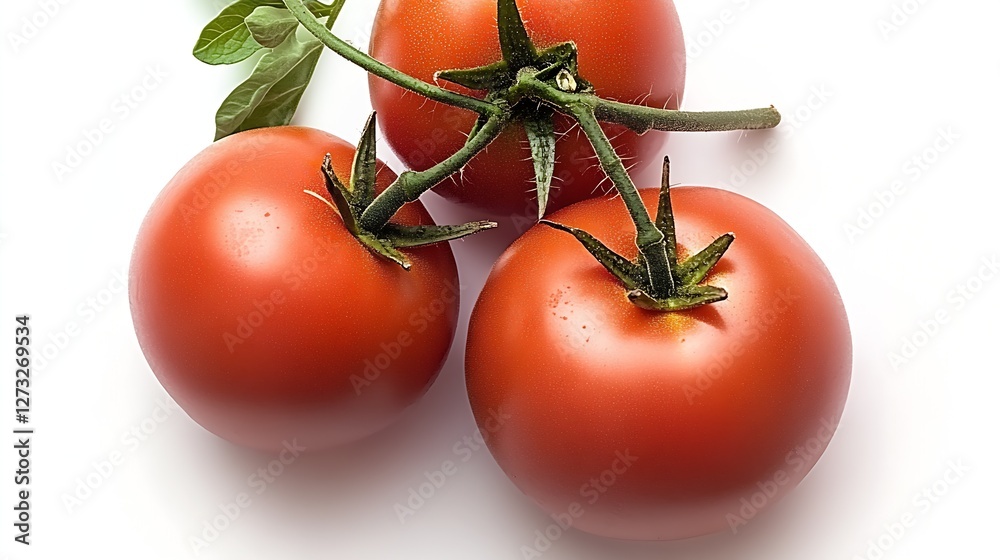 Poster fresh ripe tomatoes on a light background showcasing their vibrant color and texture : generative ai
