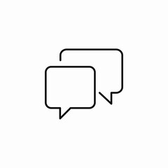 Fototapeta premium chat message bubble icon vector sign
