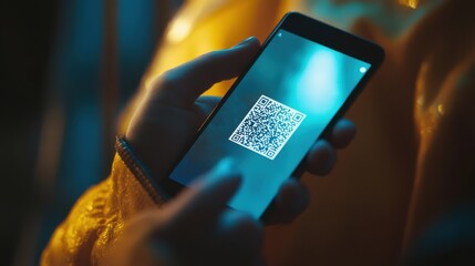 QR code scanning with a smartphone. Featuring quick access to digital content