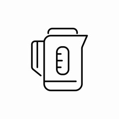 electric kettle appliance icon vector sign