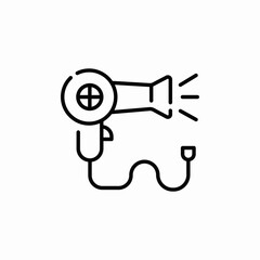 Hair dryer beauty salon icon vector sign