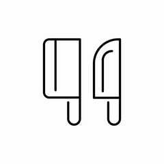 kitchen knife set icon vector sign