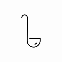 Obraz premium ladle icon vector sign