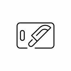 cutting board icon vector sign