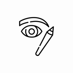 eye beauty makeup icon vector sign
