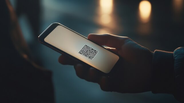 QR code scanning with a smartphone. Featuring quick access to digital content