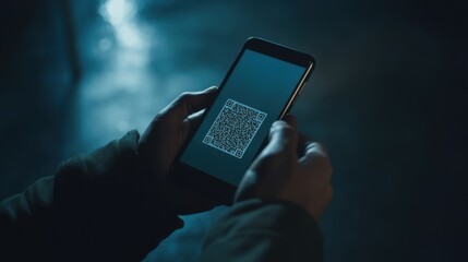 QR code scanning with a smartphone. Featuring quick access to digital content