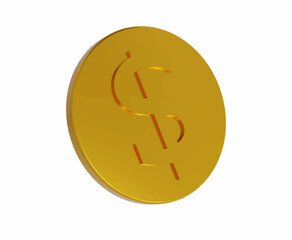 coin 3d concept financial business vector illustration