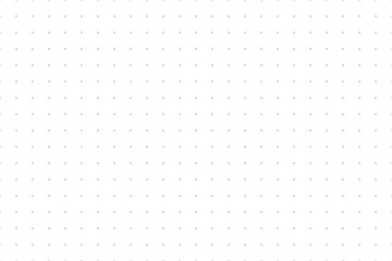 Dotted grid seamless pattern for bullet journal. Gray point texture on a transparent background. Gray dot grid for notebook paper. Vector illustration. PNG