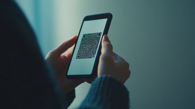 QR code scanning with a smartphone. Featuring quick access to online content