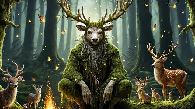 Enchanted Forest: The Mossy Deer God