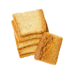 Sweet dry cake isolated on transparent background	