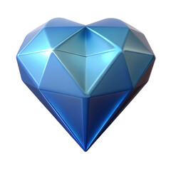 icon 3d A blue diamond heart