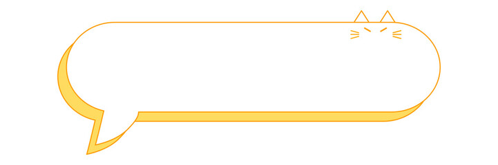 Obraz premium フキダシ猫ちゃん オレンジ色 怒る