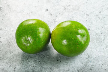 Two ripe green exotic avocado fruit