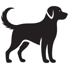 Loyal Dog Silhouette Vector Art for Pet Lovers Design