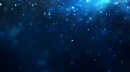 Abstract blue background with glowing dots and wavy lines
