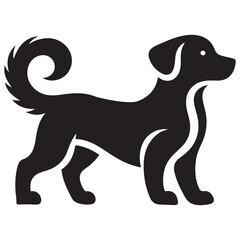 Cute Puppy Silhouette A Heartwarming Image of Canine Childhood