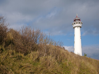 De J.C.J. van Speijk Vuurtoren, Egmond aan Zee, provincie Noord-Holland, Nederland