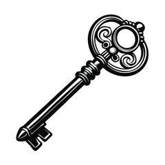 Old Key Vector Illustration 