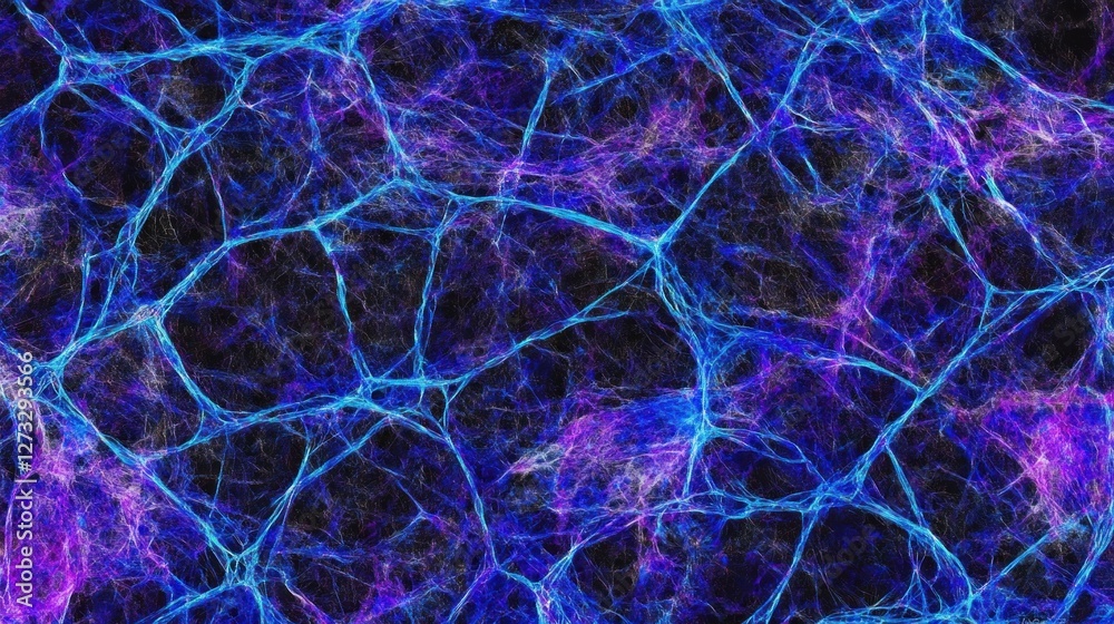 Poster abstract blue and purple network pattern design