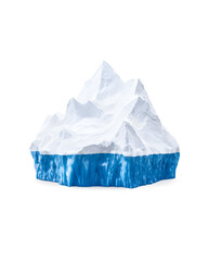 Obraz premium Massive isolated iceberg isolated on white background