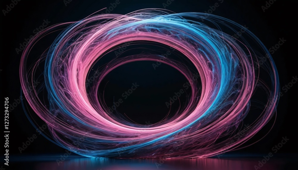 Leinwandbilder abstract fluidity in pink and blue. dynamic swirls of color. energy and motion. a captivating design