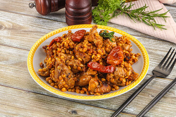 Rasted chicken meat with ptitim