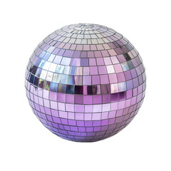Purple disco ball mirrored sphere party decoration night club light reflection