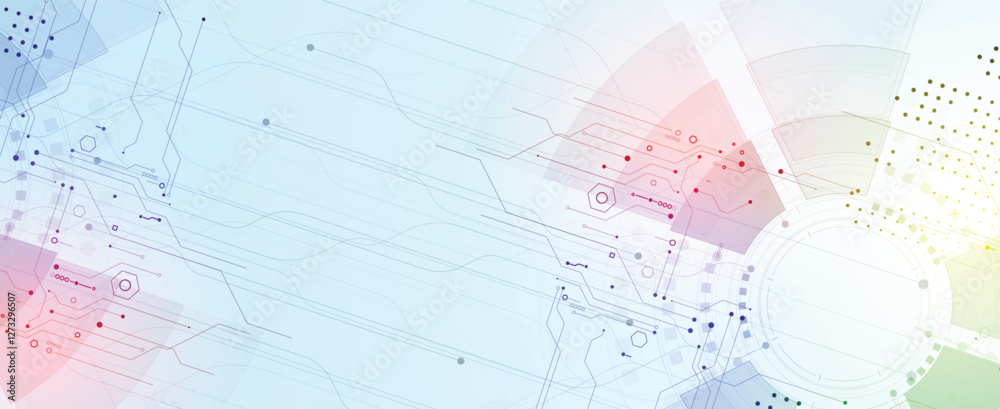Poster Circuit abstract background for science and business presentation