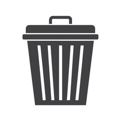 Trash can vector icon. Bin icon set. Recycle bin. Vector trash can symbol.