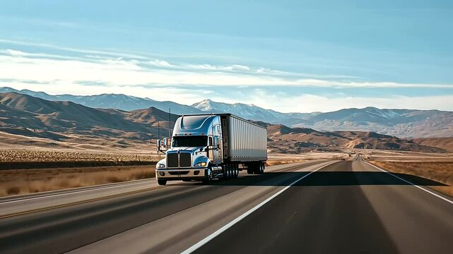 Long haul truck driver resting at roadside stop