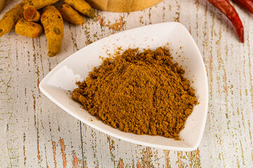 Indian cuisine - curry powder for culinary