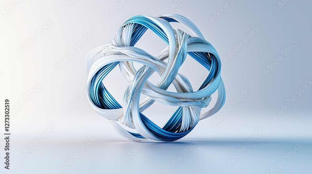 Poster interlocking shapes artwork modern studio digital design minimalist environment close-up abstract co