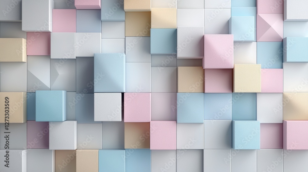 Poster pastel color palette grid design abstract art minimalist style modern environment aesthetic concept
