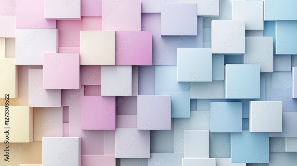Poster pastel color palette grid abstract design digital art modern aesthetic clean viewpoint visual harmon