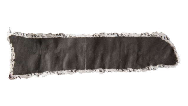 Black newspaper ripped message background