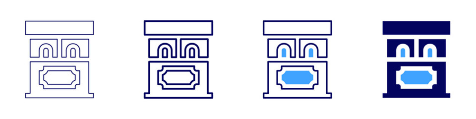 Office cubicle design icon in 4 different styles. Thin Line, Line, Bold Line, Duotone. Duotone style. Editable stroke