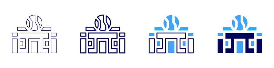 Office employee wellness icon in 4 different styles. Thin Line, Line, Bold Line, Duotone. Duotone style. Editable stroke