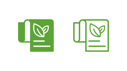 tylish Eco-Friendly Document Icon for Design Projects