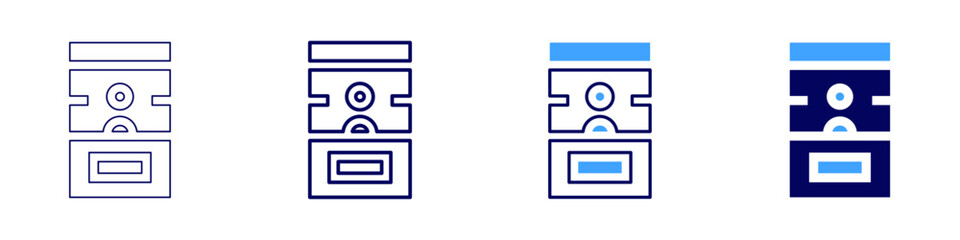 Office remote working icon in 4 different styles. Thin Line, Line, Bold Line, Duotone. Duotone style. Editable stroke