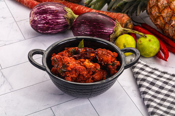 Indian cuisine spicy Chicken 65