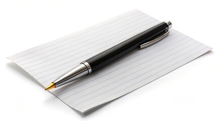 Black Pen on Lined Paper