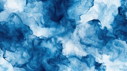 Naklejka premium Artistic Indigo Tie-Dye Seamless Pattern with Glowing Effects